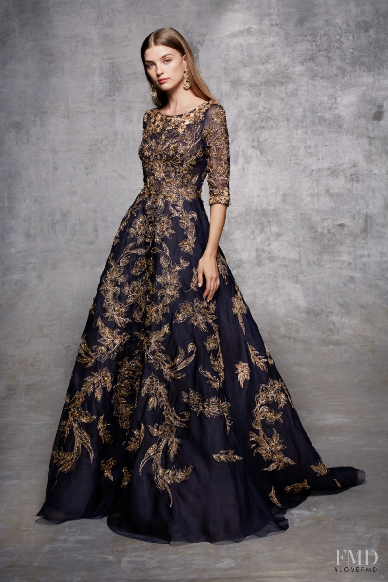 Amanda Mondale featured in  the Marchesa lookbook for Pre-Fall 2018