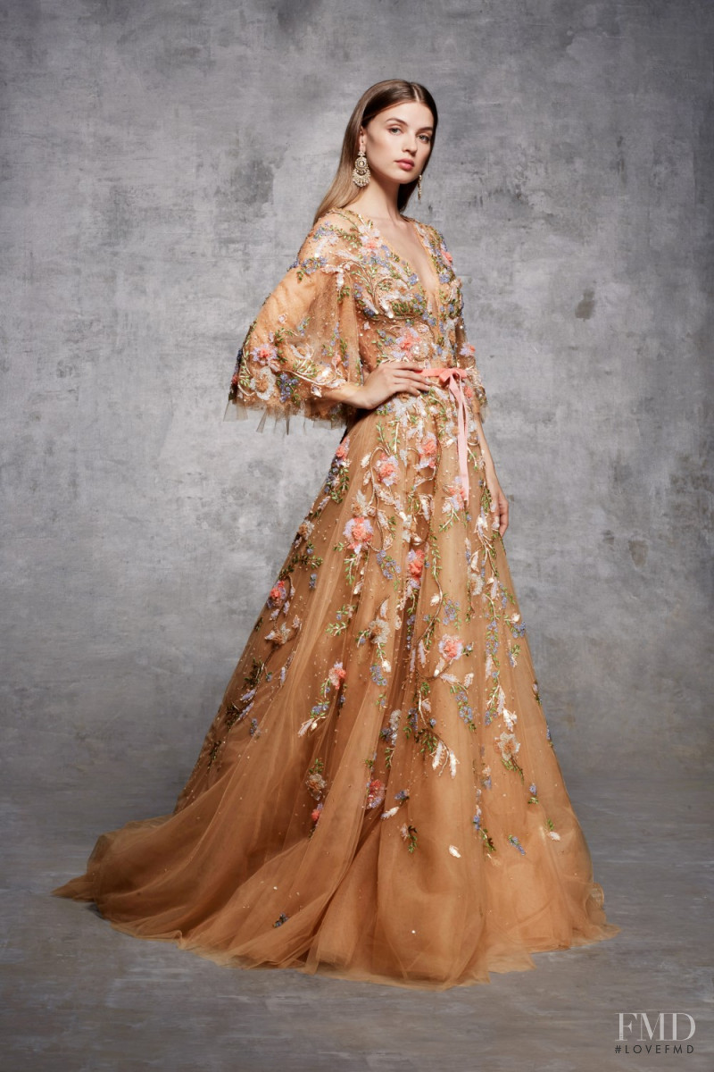 Amanda Mondale featured in  the Marchesa lookbook for Pre-Fall 2018