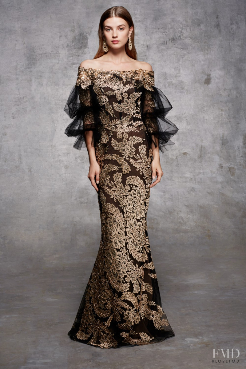 Amanda Mondale featured in  the Marchesa lookbook for Pre-Fall 2018