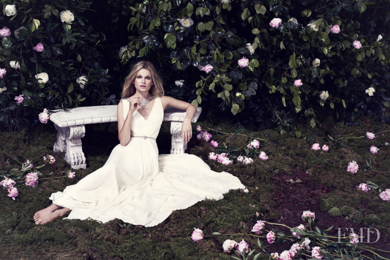 Karolina Mrozkova featured in  the Jenny Packham Bridal advertisement for Spring/Summer 2016
