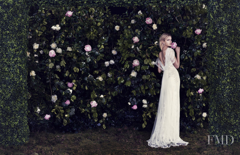 Karolina Mrozkova featured in  the Jenny Packham Bridal advertisement for Spring/Summer 2016