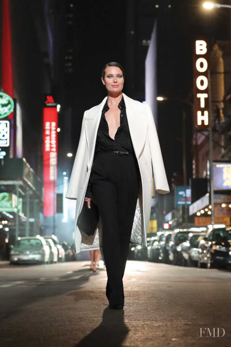 Shalom Harlow featured in  the Michael Kors Collection fashion show for Autumn/Winter 2021