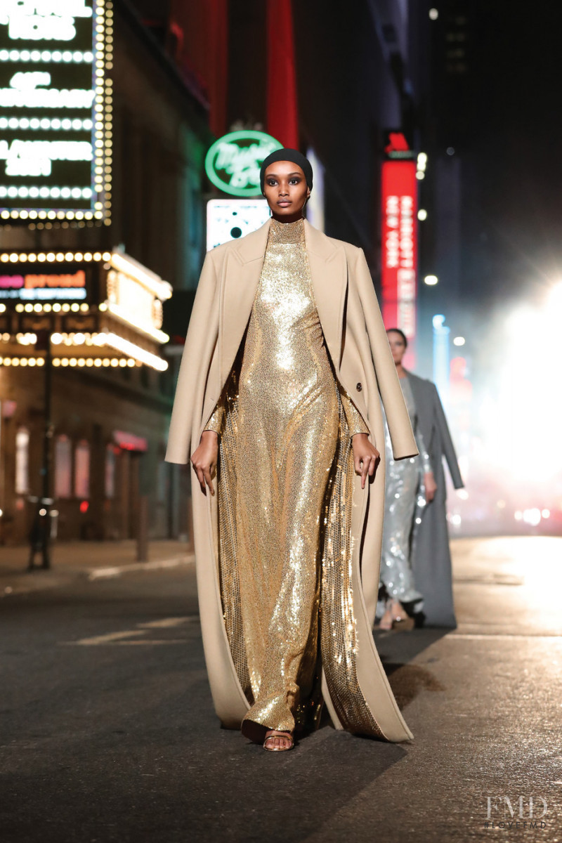 Ugbad Abdi featured in  the Michael Kors Collection fashion show for Autumn/Winter 2021