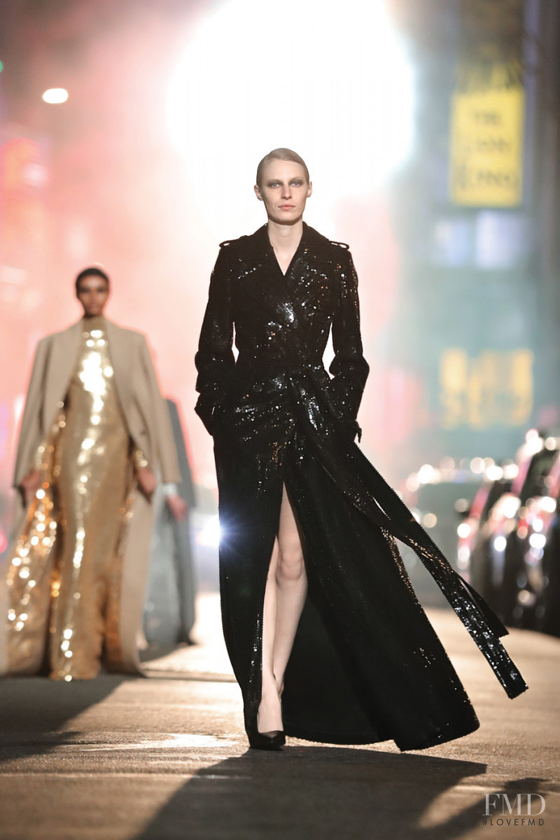 Julia Nobis featured in  the Michael Kors Collection fashion show for Autumn/Winter 2021