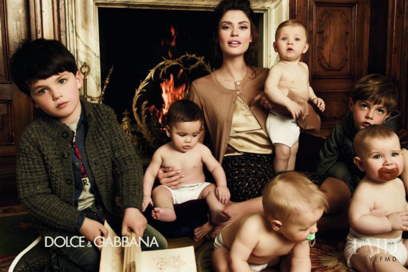 Bianca Balti featured in  the Dolce & Gabbana Baby advertisement for Autumn/Winter 2012
