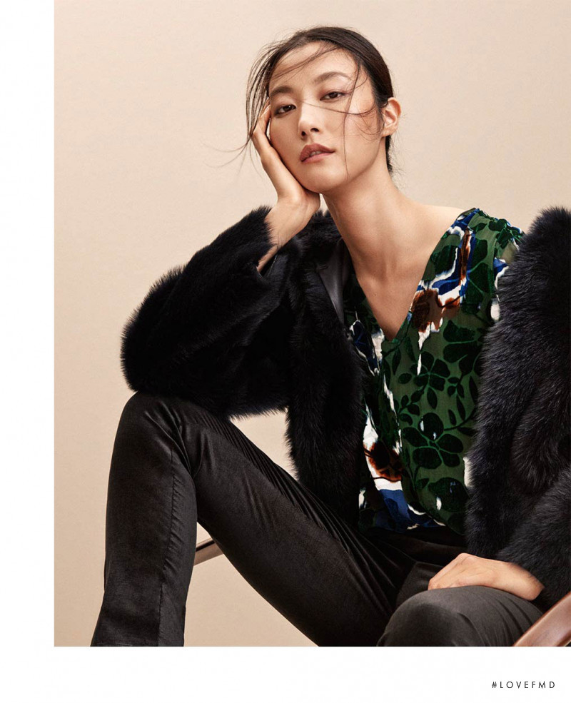 Ji Hye Park featured in  the Massimo Dutti Emerald Touch advertisement for Autumn/Winter 2017