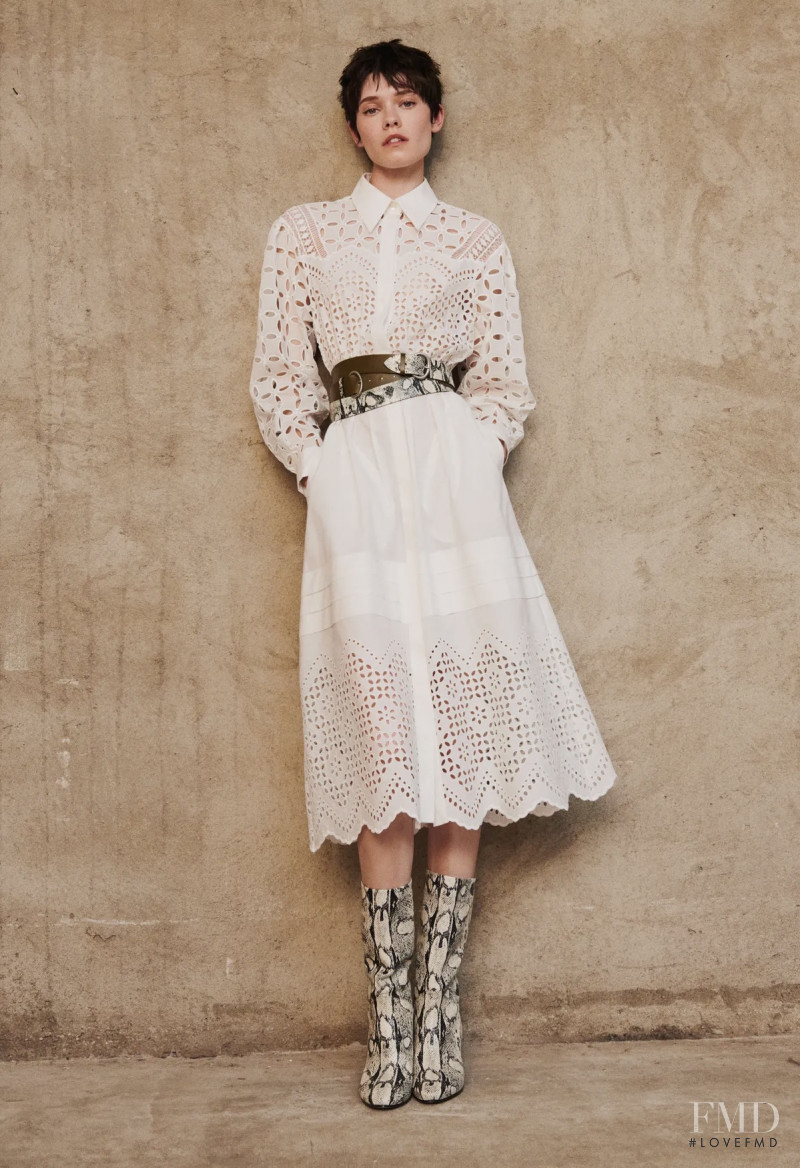 Maike Inga featured in  the Alberta Ferretti lookbook for Resort 2022