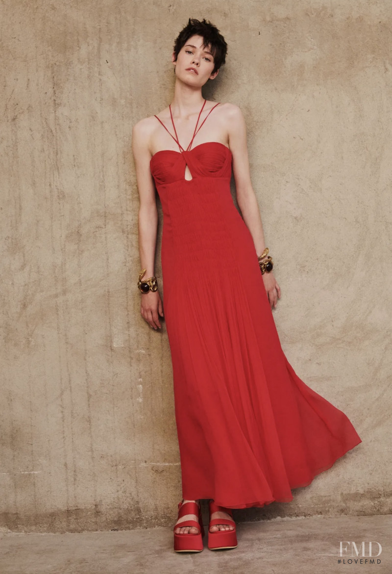 Maike Inga featured in  the Alberta Ferretti lookbook for Resort 2022