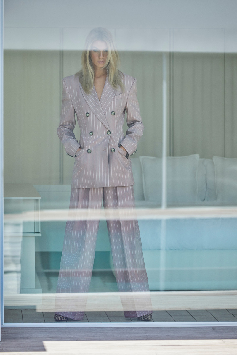 Stella Maxwell featured in  the Dundas lookbook for Resort 2022