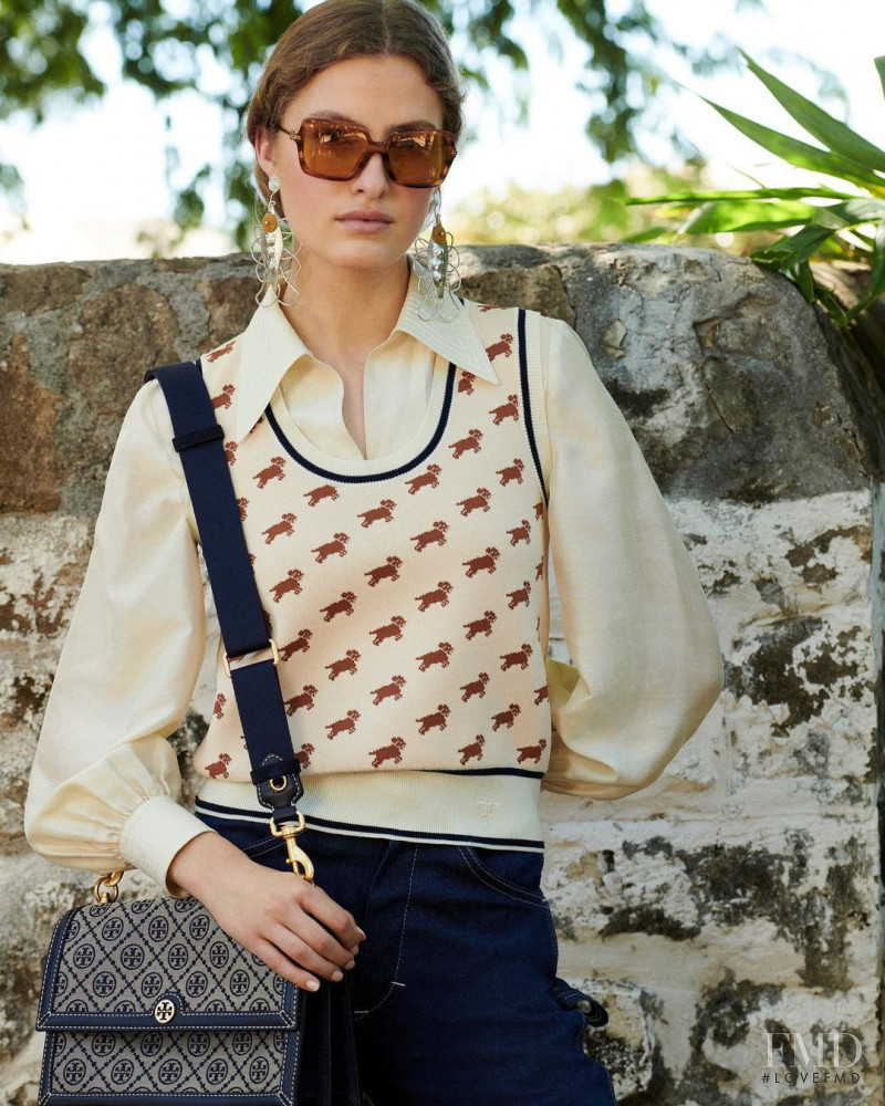 Felice Noordhoff featured in  the Tory Burch advertisement for Pre-Fall 2021