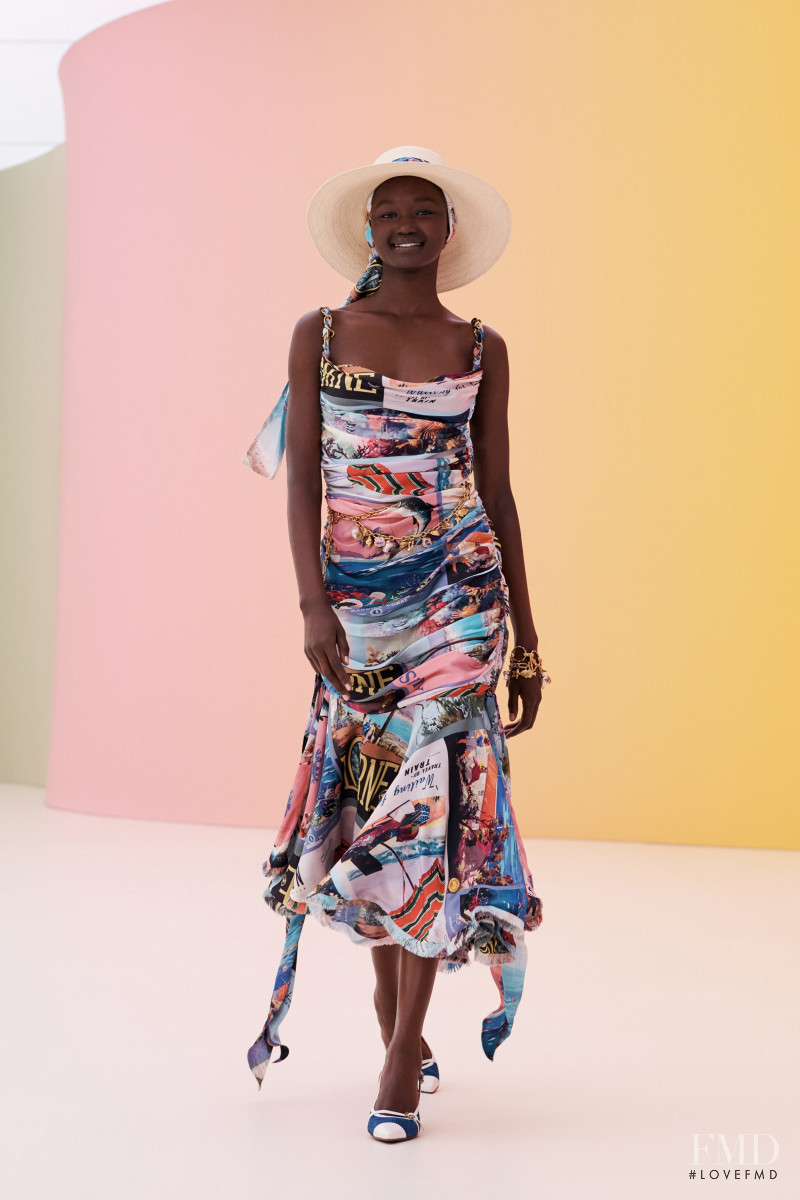 Abeny Nhial featured in  the Zimmermann lookbook for Resort 2022