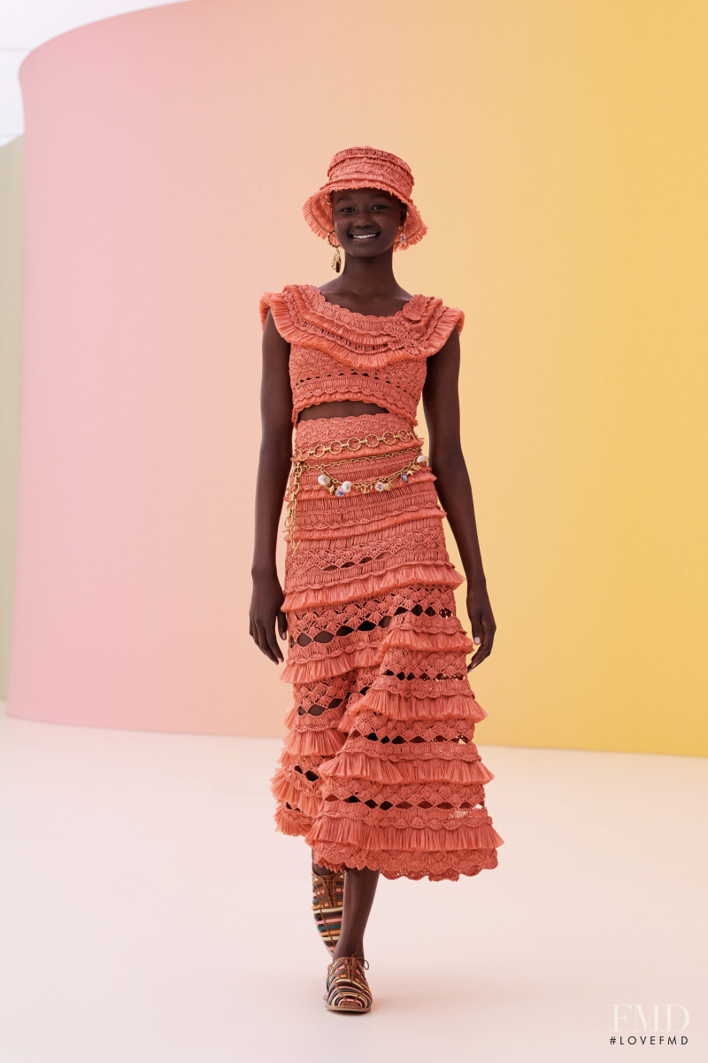 Abeny Nhial featured in  the Zimmermann lookbook for Resort 2022