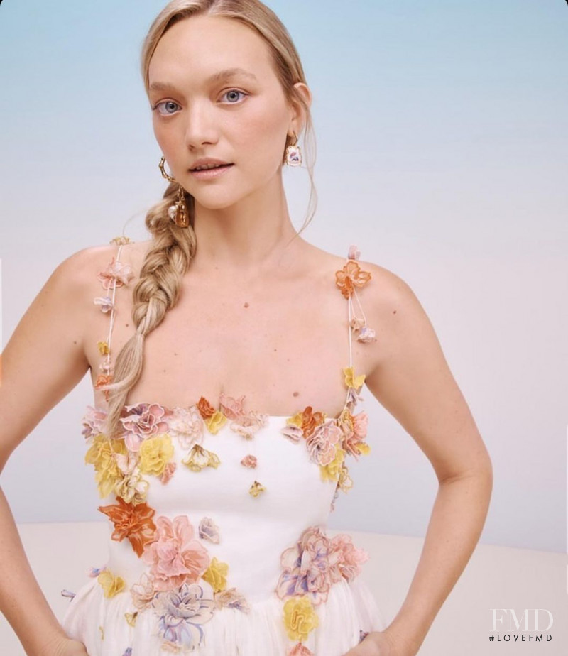 Gemma Ward featured in  the Zimmermann lookbook for Resort 2022