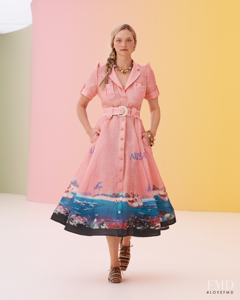 Gemma Ward featured in  the Zimmermann lookbook for Resort 2022