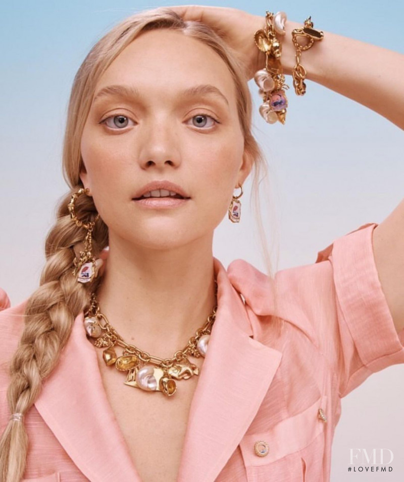 Gemma Ward featured in  the Zimmermann lookbook for Resort 2022