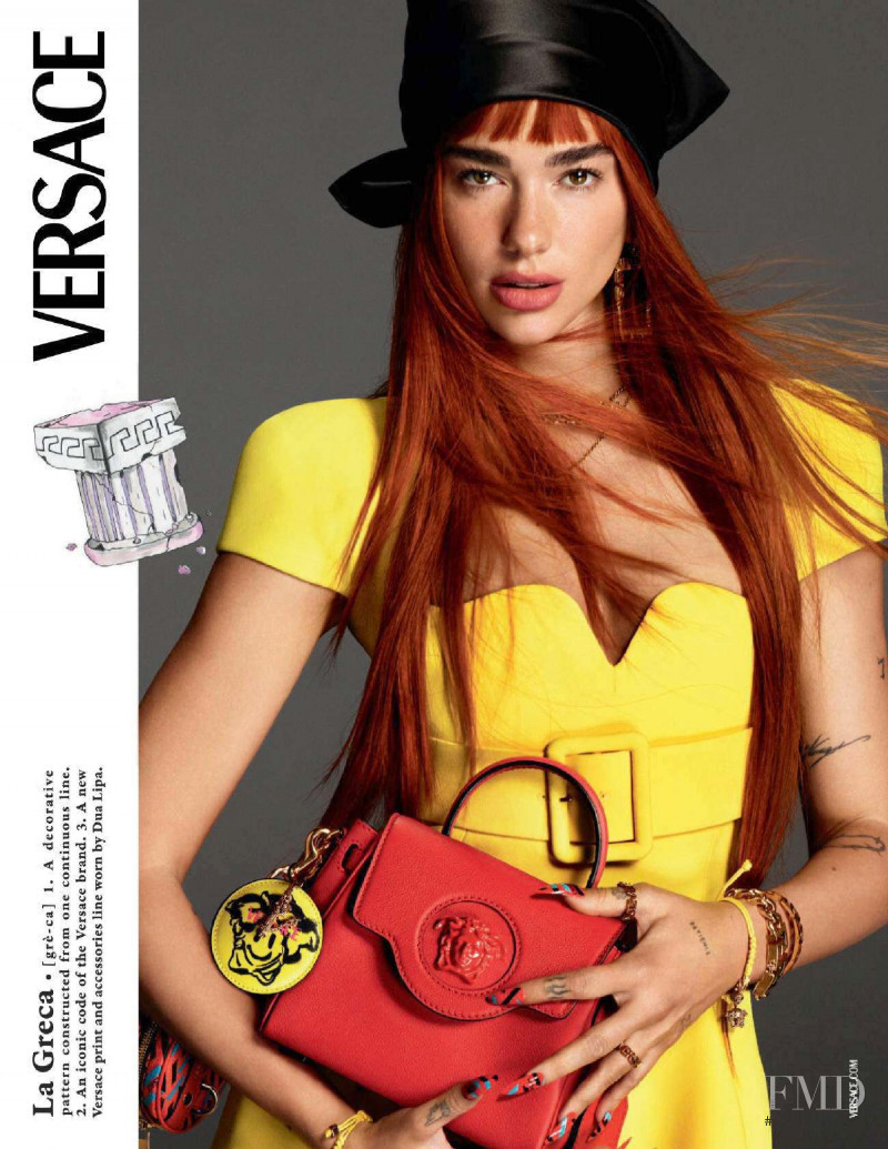 Dua Lipa featured in  the Versace Versace Fall Winter 2021 Featuring Dua Lipa advertisement for Autumn/Winter 2021