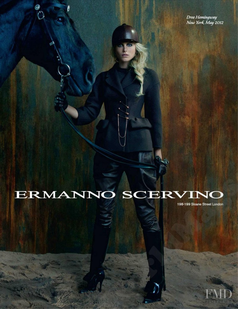 Dree Hemingway featured in  the Ermanno Scervino advertisement for Autumn/Winter 2012