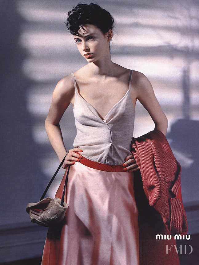 Jenny Vatheur featured in  the Miu Miu advertisement for Autumn/Winter 2000