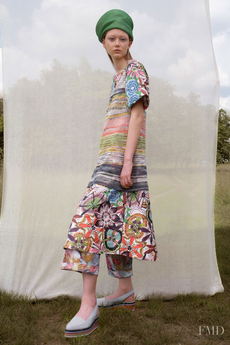 Sara Grace Wallerstedt featured in  the Missoni lookbook for Resort 2019