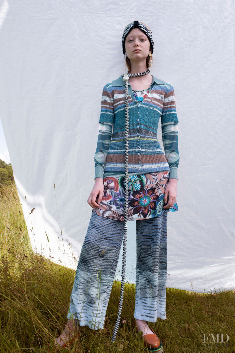 Sara Grace Wallerstedt featured in  the Missoni lookbook for Resort 2019