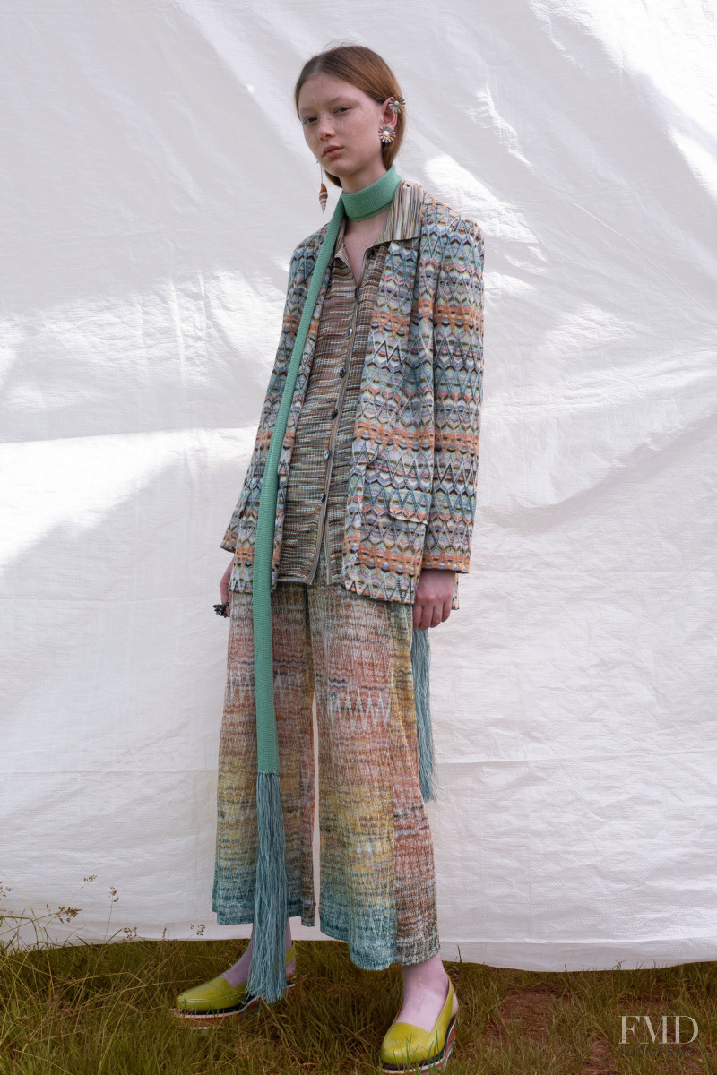 Sara Grace Wallerstedt featured in  the Missoni lookbook for Resort 2019