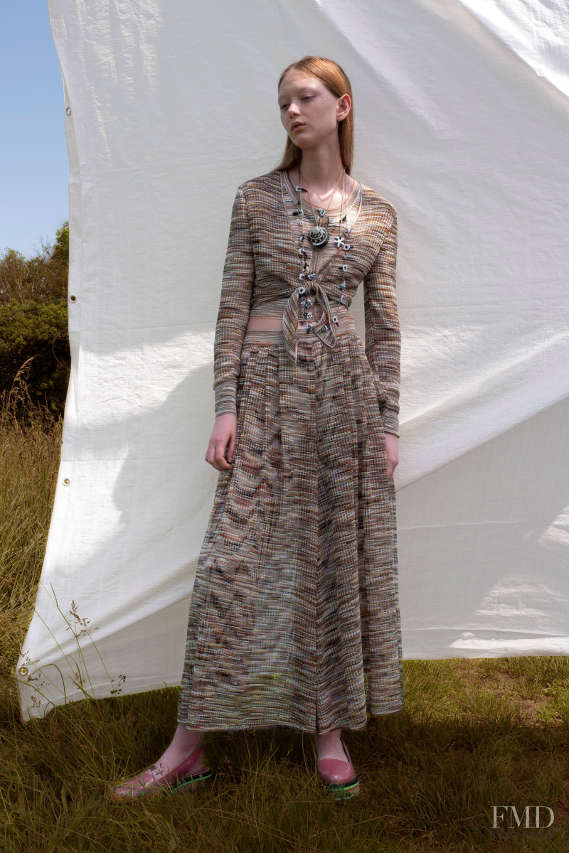 Sara Grace Wallerstedt featured in  the Missoni lookbook for Resort 2019
