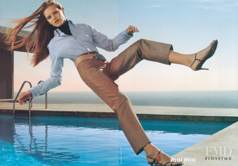 Ana Claudia Michels featured in  the Miu Miu advertisement for Spring/Summer 2000