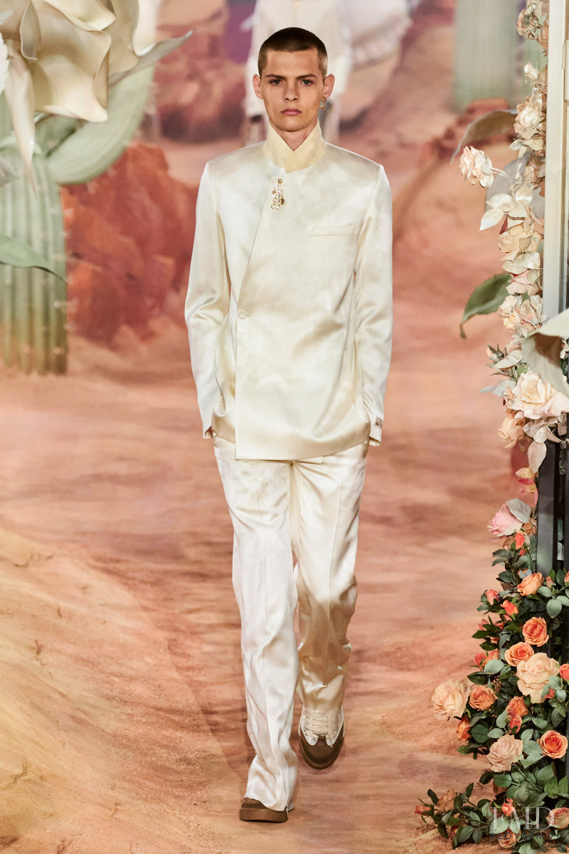 Lucas Dermont featured in  the Dior Homme fashion show for Spring/Summer 2022