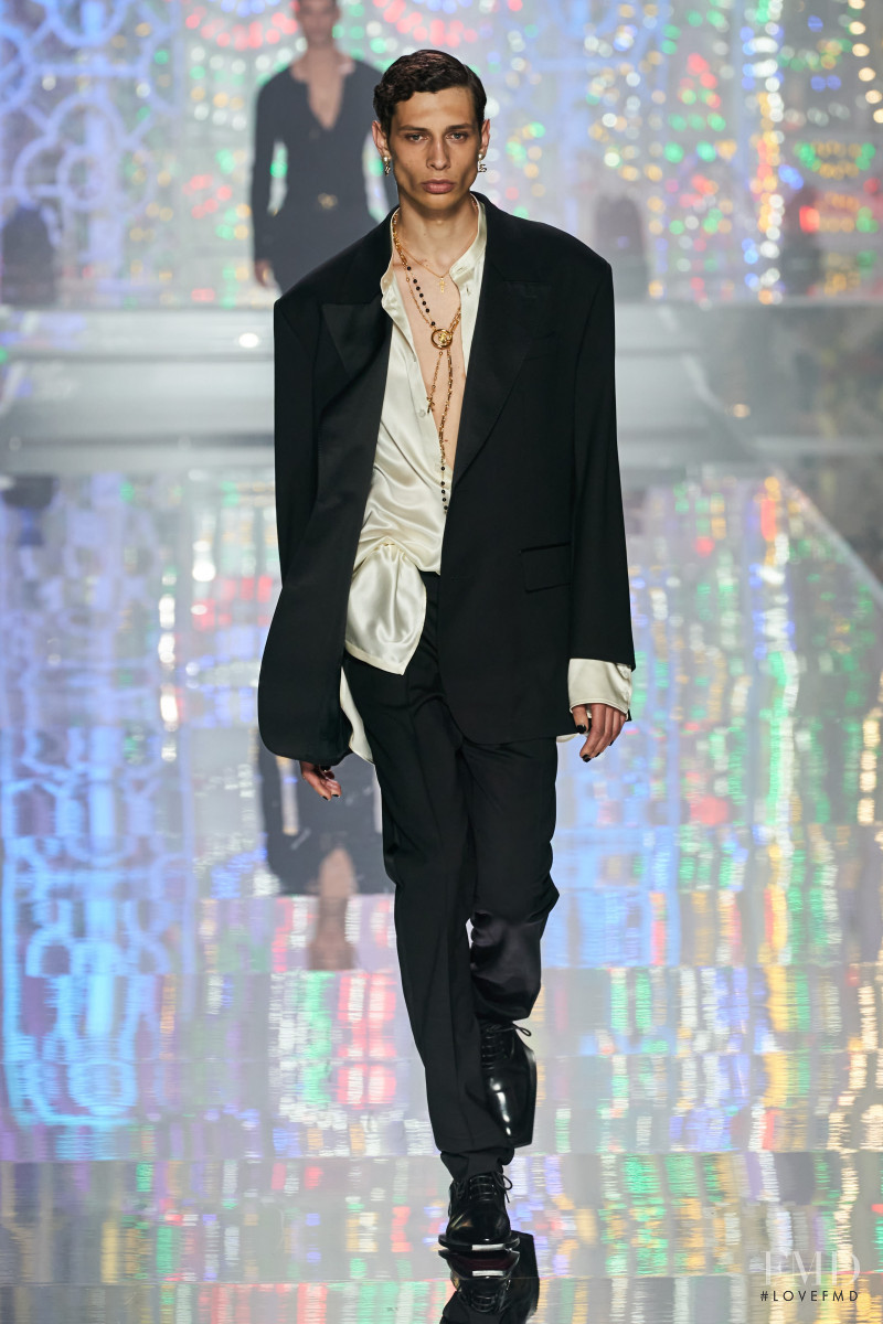 Tommaso Zana featured in  the Dolce & Gabbana fashion show for Spring/Summer 2022
