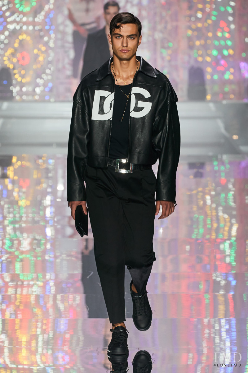 Evans Nikopoulos featured in  the Dolce & Gabbana fashion show for Spring/Summer 2022
