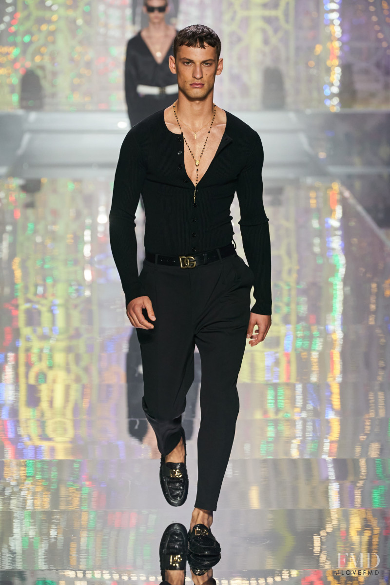 David Trulik featured in  the Dolce & Gabbana fashion show for Spring/Summer 2022