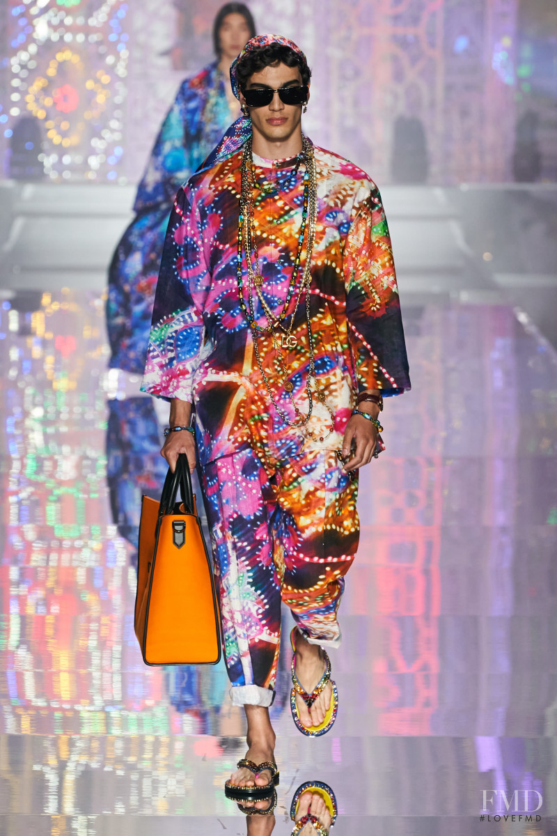 Calvin van Capelleveen featured in  the Dolce & Gabbana fashion show for Spring/Summer 2022