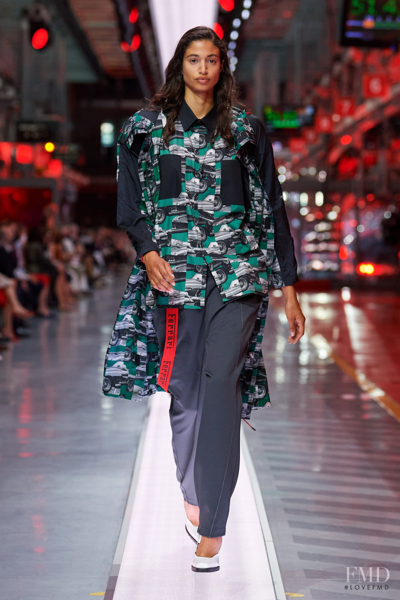 Malika El Maslouhi featured in  the Ferrari Concept fashion show for Spring/Summer 2022