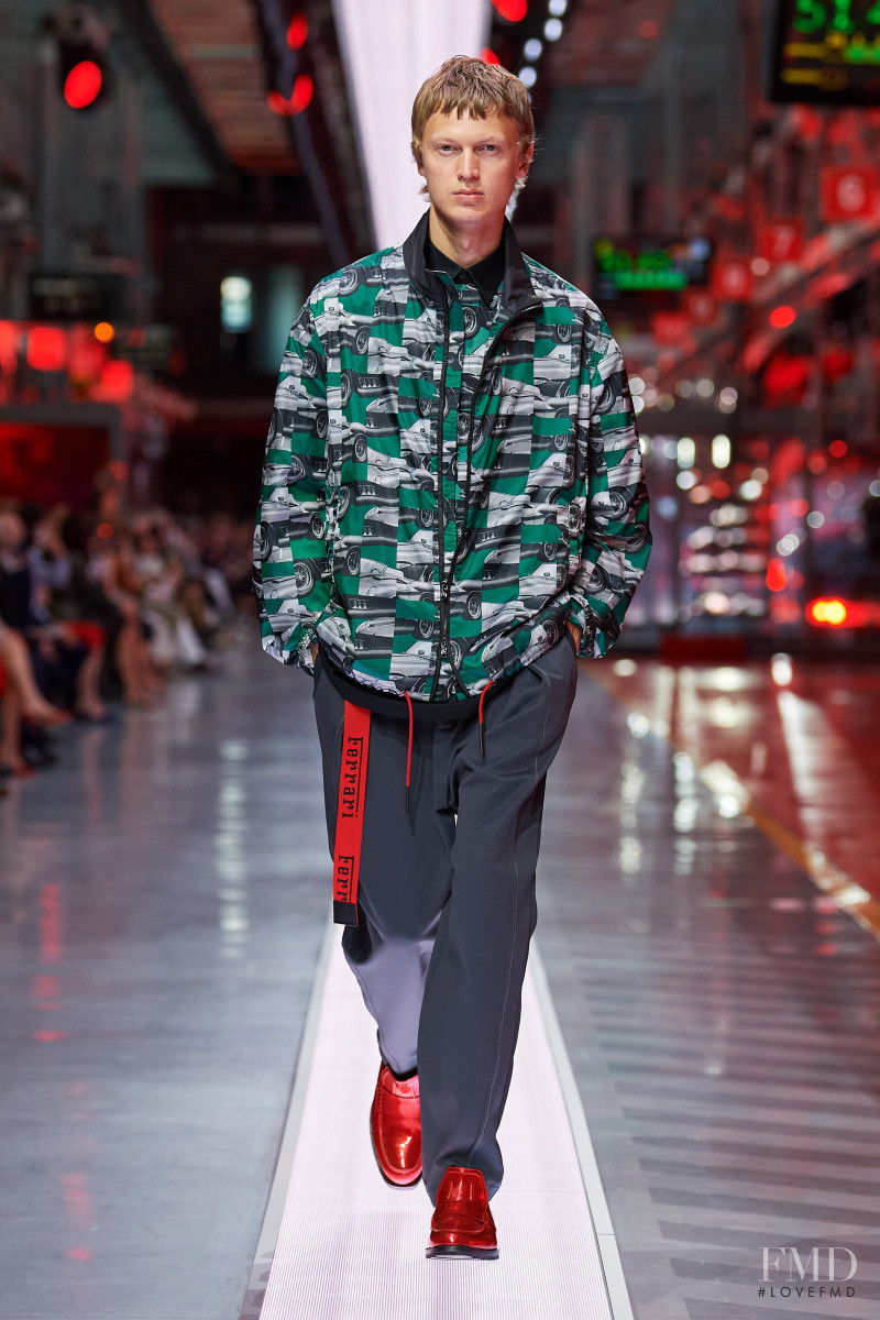 Jonas Glöer featured in  the Ferrari Concept fashion show for Spring/Summer 2022