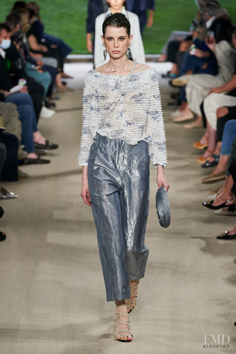 Anastassia Kourkoulos featured in  the Giorgio Armani fashion show for Spring/Summer 2022