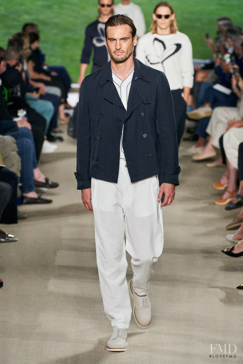 Maxime Daunay featured in  the Giorgio Armani fashion show for Spring/Summer 2022