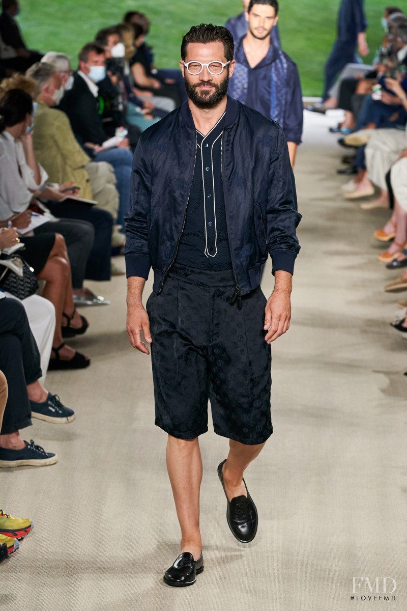 John Halls featured in  the Giorgio Armani fashion show for Spring/Summer 2022