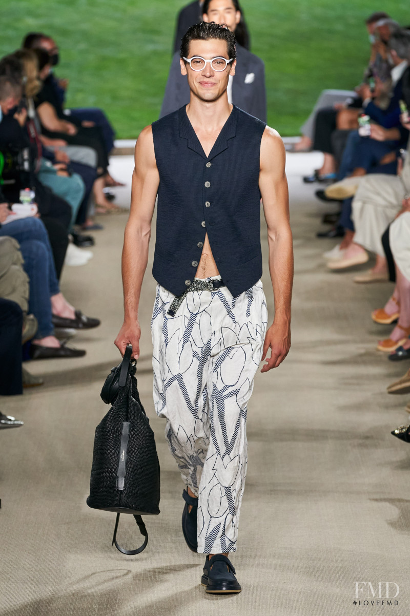 Marco Bellotti featured in  the Giorgio Armani fashion show for Spring/Summer 2022