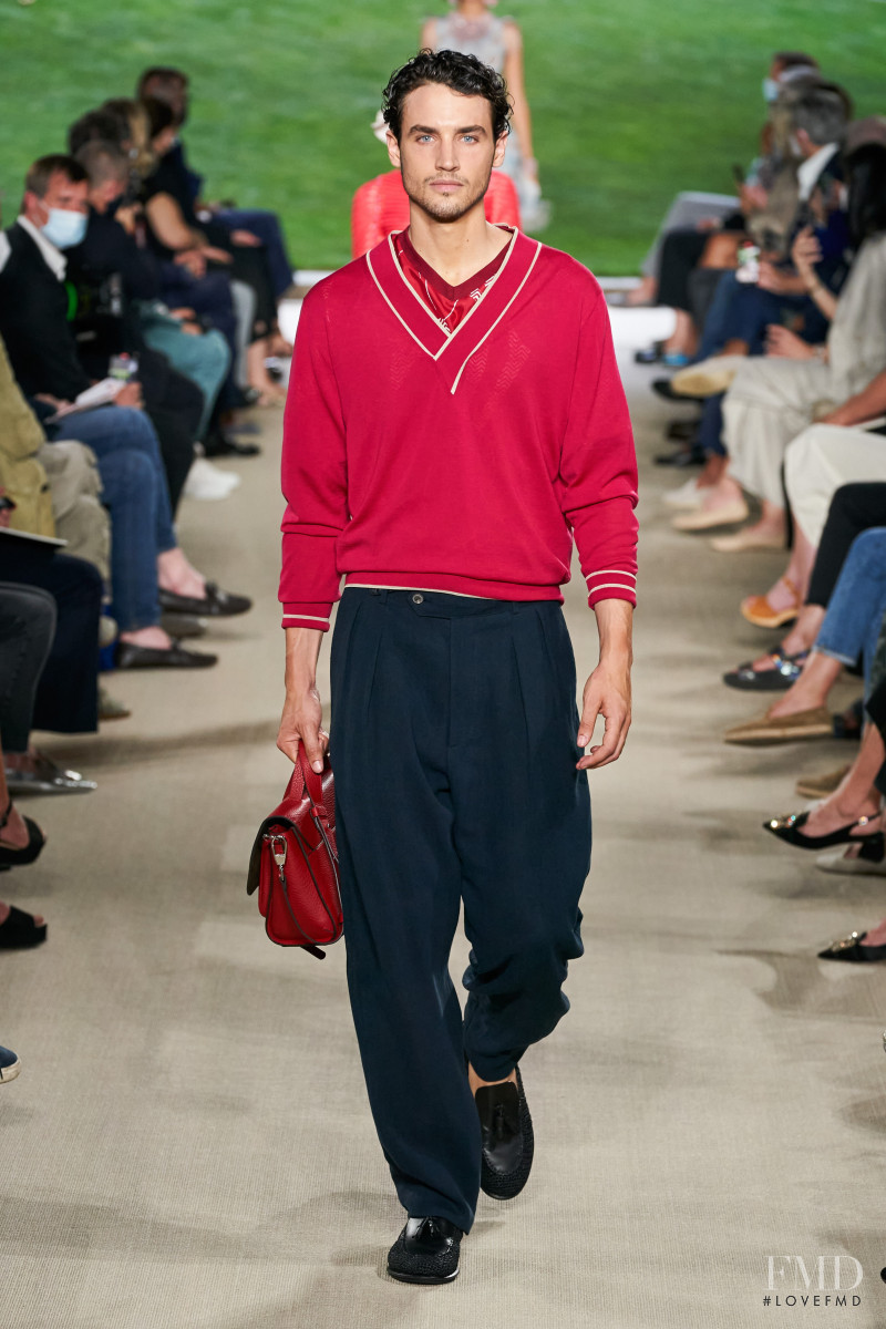 Federico Novello featured in  the Giorgio Armani fashion show for Spring/Summer 2022
