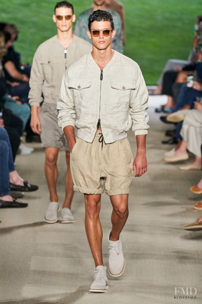 Xavier Serrano featured in  the Giorgio Armani fashion show for Spring/Summer 2022