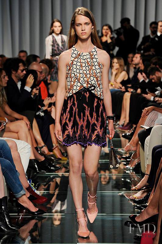 Julia Jamin featured in  the Louis Vuitton fashion show for Resort 2015