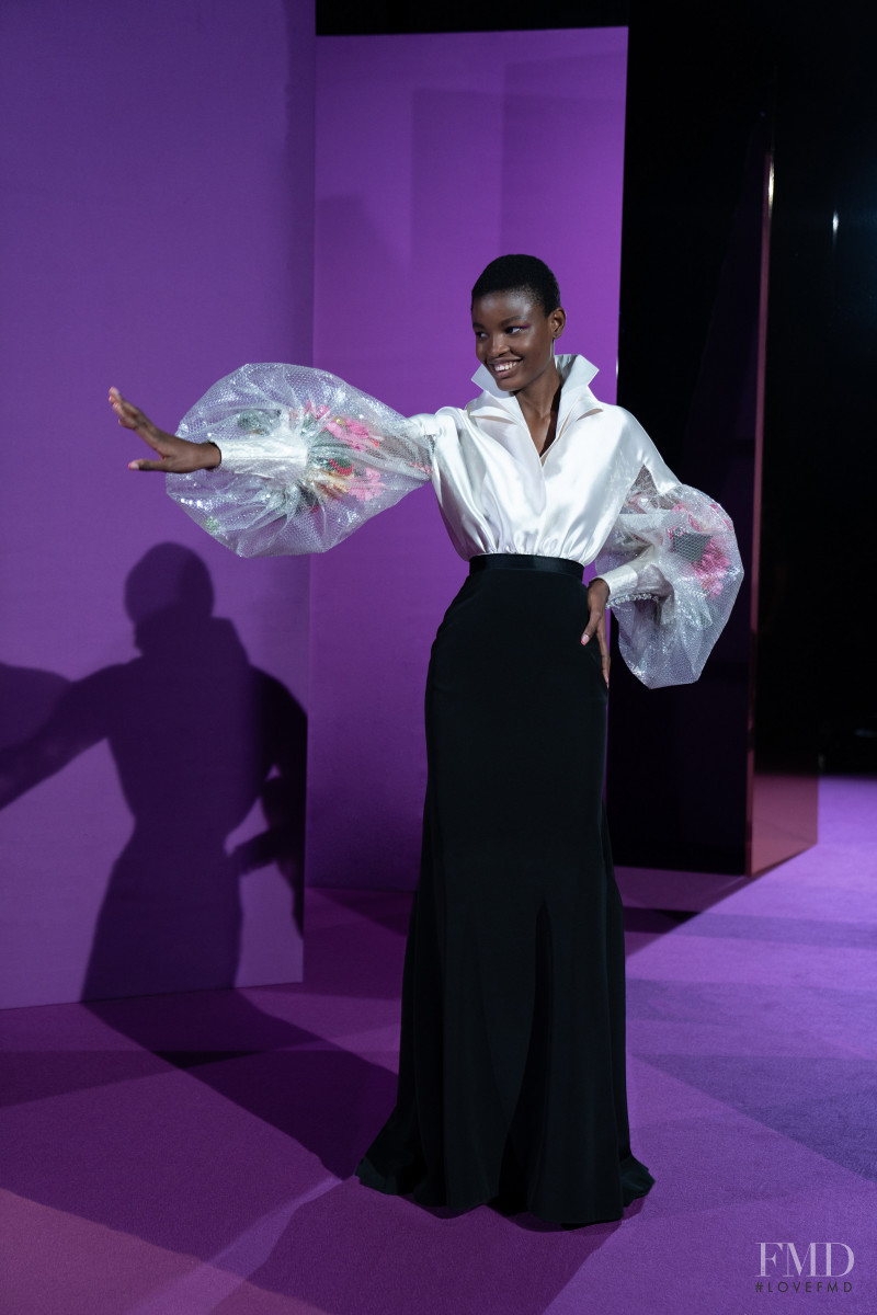 Anya Ekung featured in  the Alexis Mabille lookbook for Autumn/Winter 2021