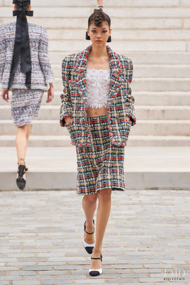 Mika Schneider featured in  the Chanel Haute Couture fashion show for Autumn/Winter 2021