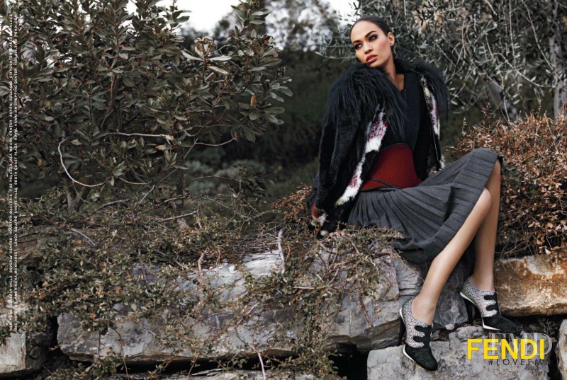 Joan Smalls featured in  the Fendi advertisement for Autumn/Winter 2012