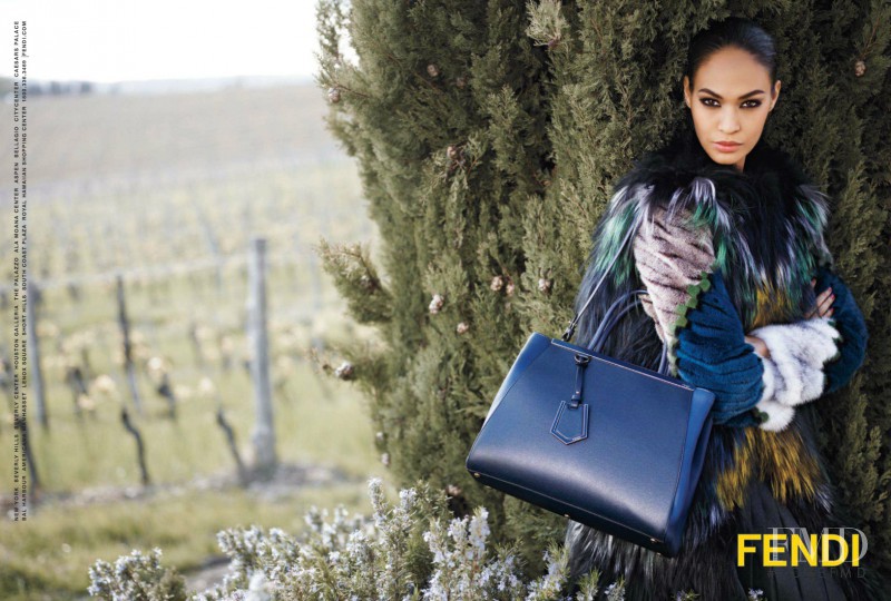 Joan Smalls featured in  the Fendi advertisement for Autumn/Winter 2012