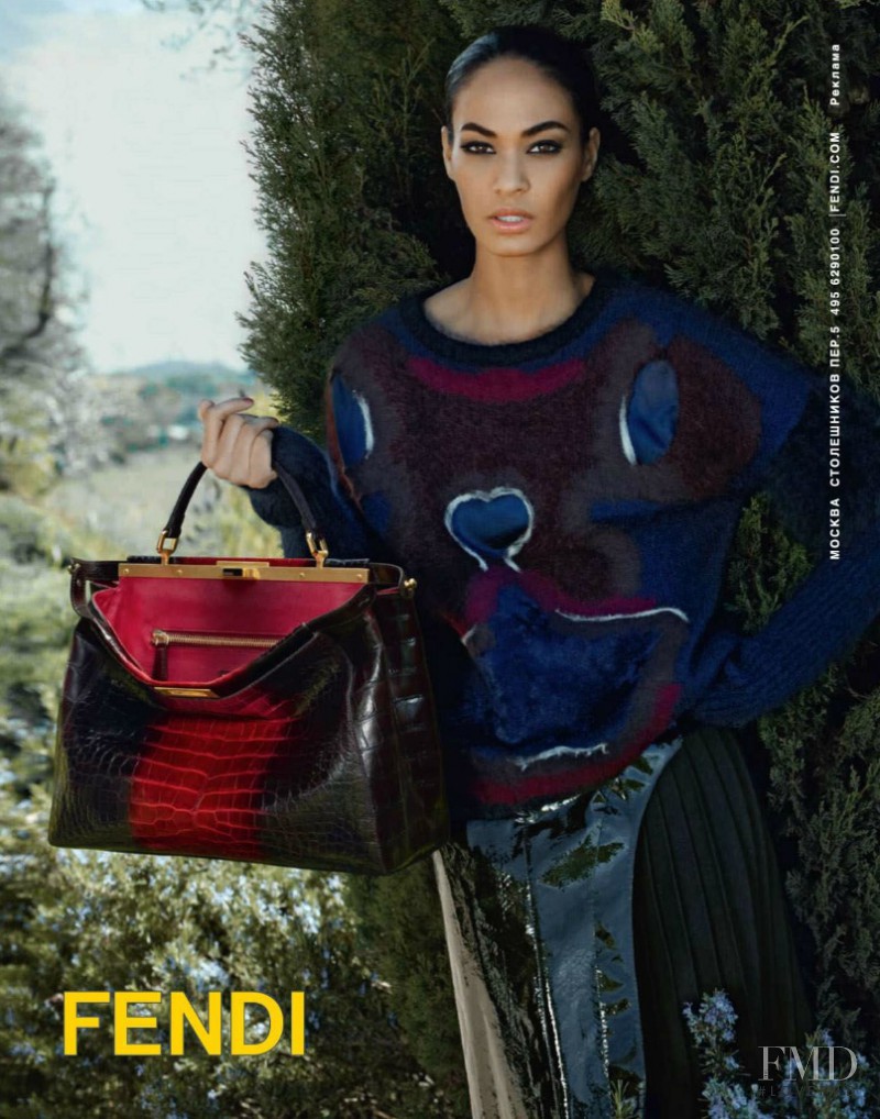 Joan Smalls featured in  the Fendi advertisement for Autumn/Winter 2012