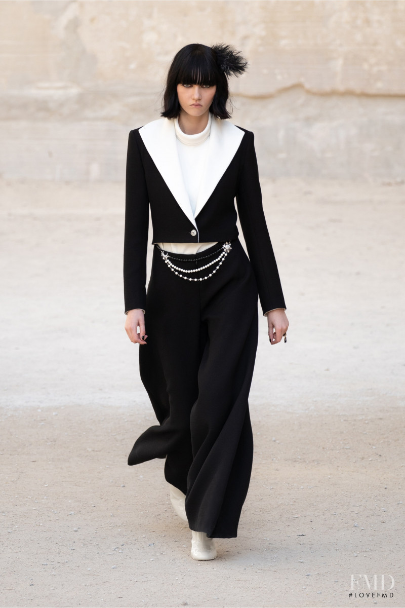 Sofia Steinberg featured in  the Chanel fashion show for Resort 2022