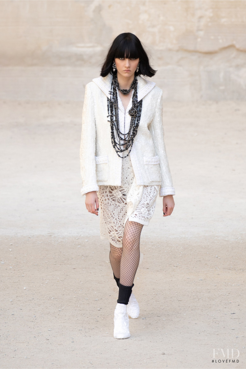 Sofia Steinberg featured in  the Chanel fashion show for Resort 2022