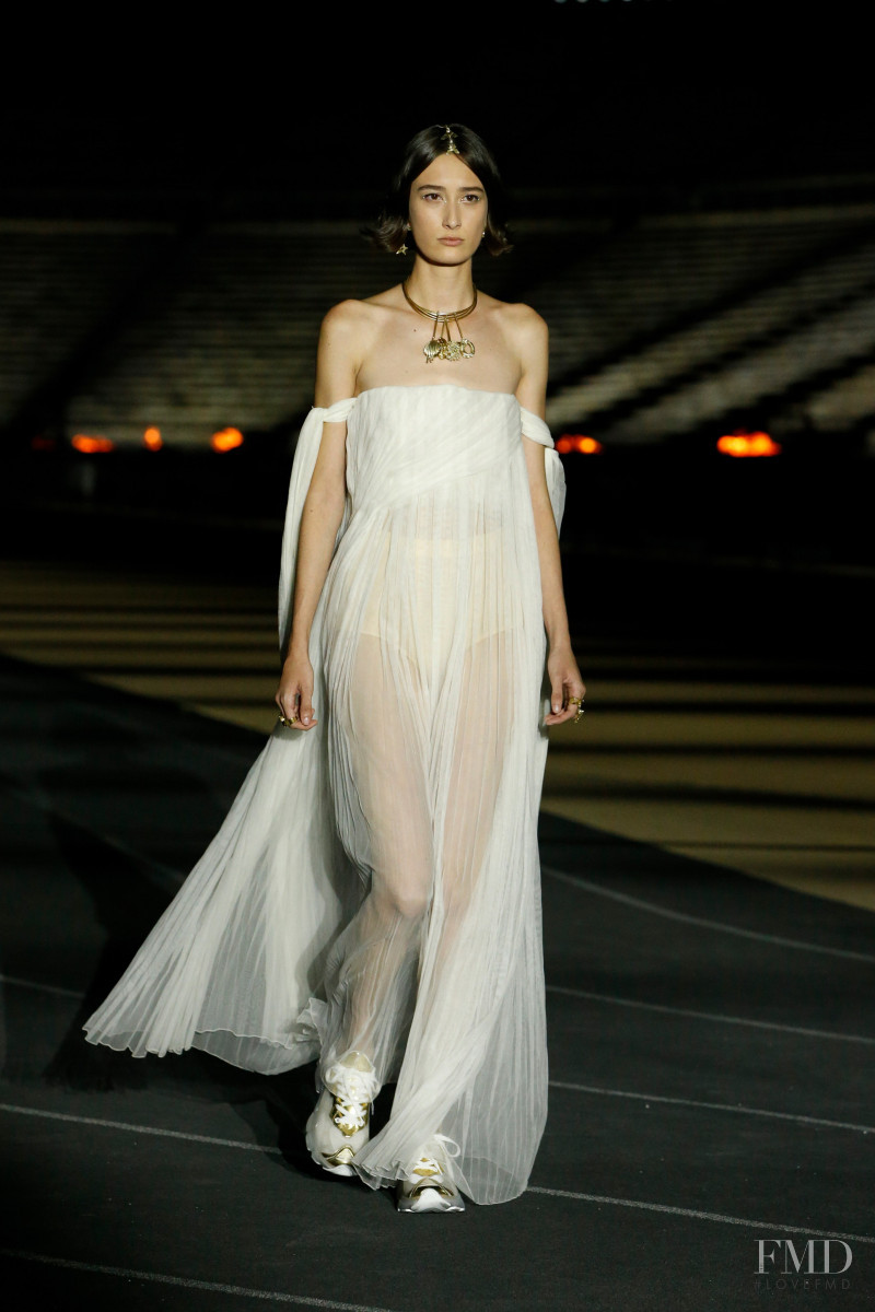 Miriam Saiz featured in  the Christian Dior fashion show for Resort 2022