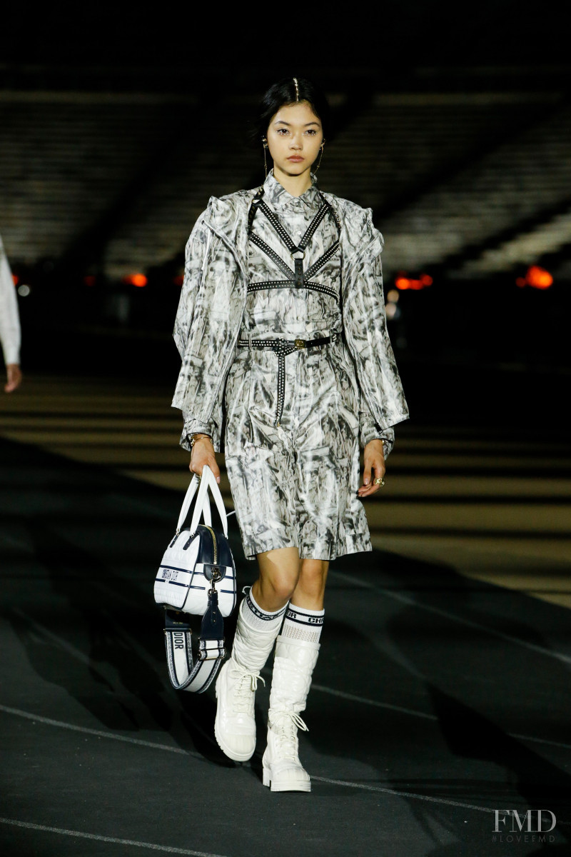 Mika Schneider featured in  the Christian Dior fashion show for Resort 2022